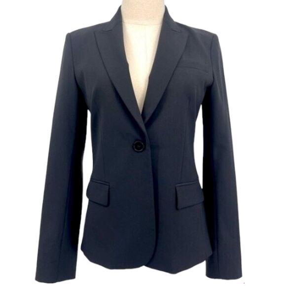 Theory Classic Slim-Fit Black Wool Blazer | Size 10 - Picture 1 of 11
